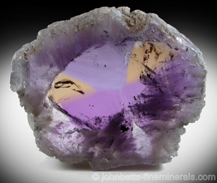 Color Zoned Ametrine from Anahi Mine, La Gaiba District, Angel Sandoval Province, Santa Cruz Department, Bolivia
