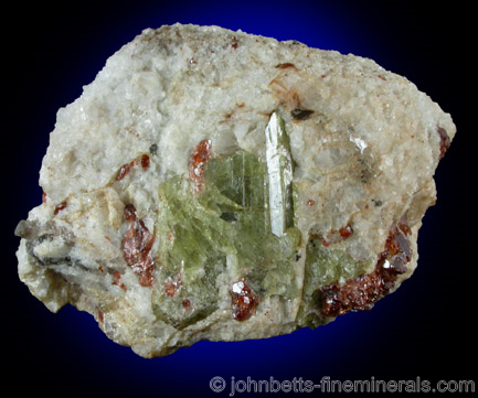 Yellow-Green Chrysoberyl on Matrix from Haddam, Middlesex County, Connecticut