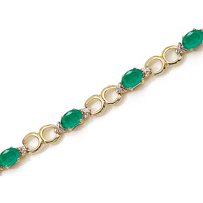 Green Gemstone Jewelry on Emerald In Gold Bracelet   Gemstone Jewelry Image