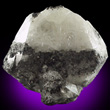 White Anglesite with Galena Inclusions