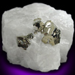 Pyrite in White Quartz