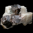 Titanite with Pyrrhotite on Calcite