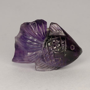 Amethyst Fish Carving