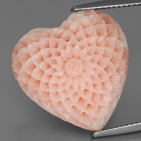 Salmon-Colored Coral Heart