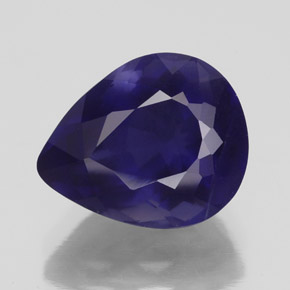 Deep Blue Iolite Pear