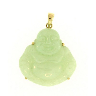Light Green Jadeite Buddha Pendant
