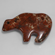Dark Red Jasper Bear Carving