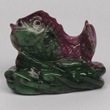 Ruby Zoisite Fish Carving