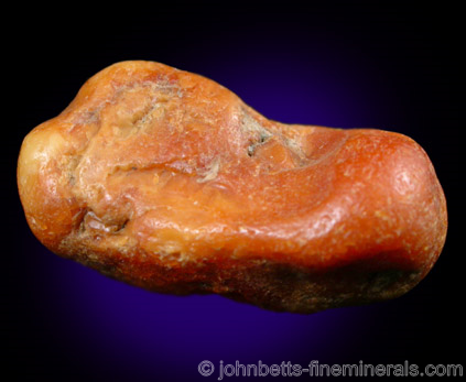 Translucent Orange-Red Amber from Baltic Sea near Gdansk, Poland