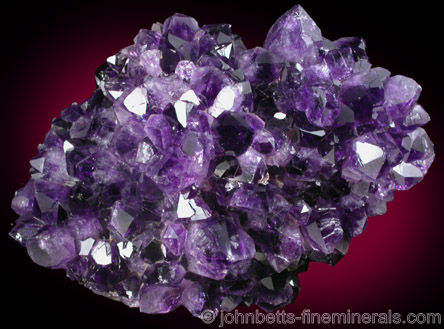 Deep Purple Amethyst Cluster from Catalan Agate-Amethyst District, Souther Paraná Basalt Basin, Artigas, Uruguay