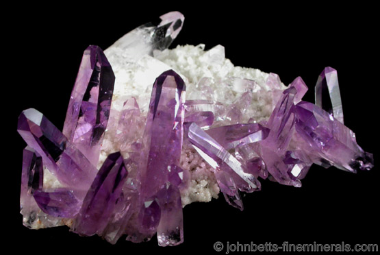 Tall Amethyst Crystals from Piedra Parada, Las Vigas de Ramirez, Veracruz, Mexico