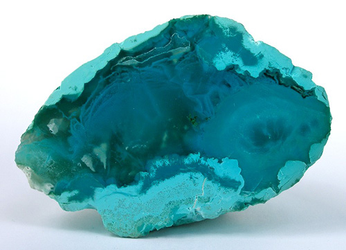 Mutlicolored Chrysocolla Slice from Live Oak Pit, Inspiration Mine, Gila County, Arizona