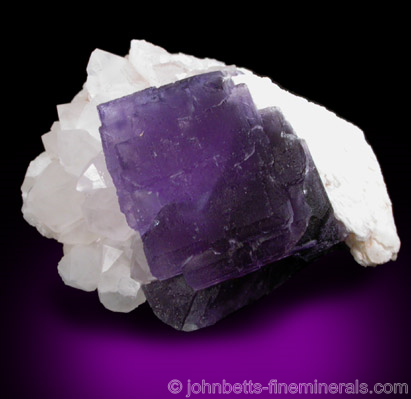 Purple Fluorite Cube from Caravia-Berbes District, Asturias, Spain