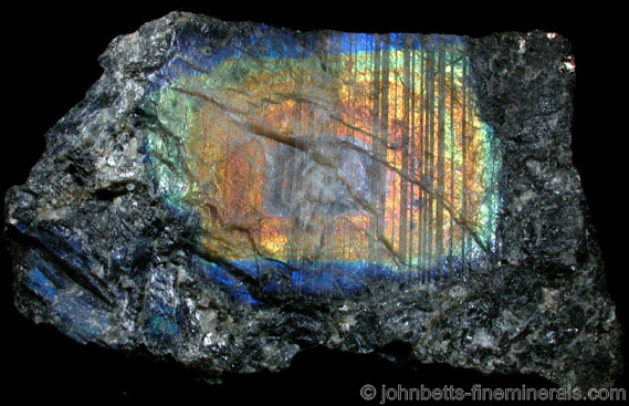 Labradorite var. Spectrolite from Ylijarvi, Ylämaa, East Karjala, Finland