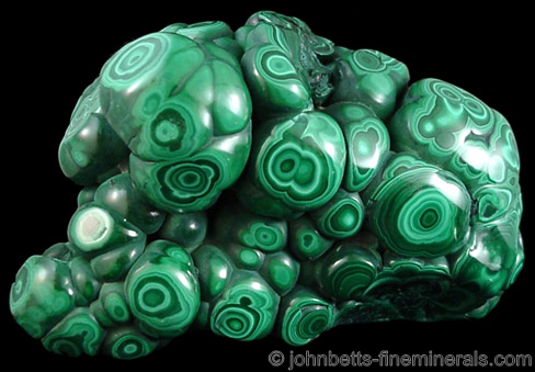 Polished Botryoidal Malachite from Lubumbashi, Shaba Copper Belt, Democratic Republic of the Congo (Zaire)