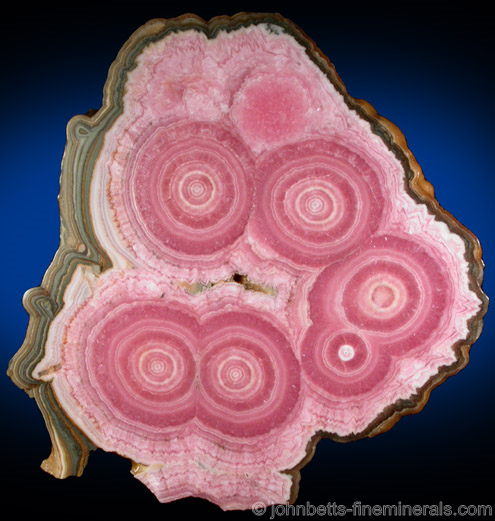 Concentric Banded Rhodochrosite from Capillitas Mine, Catamarca, Argentina