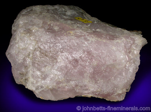 Rough, Massive Rose Quartz from (Bumpus Quarry), Albany, Oxford County, Maine