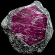 Hexagonal Ruby Crystal in Matrix