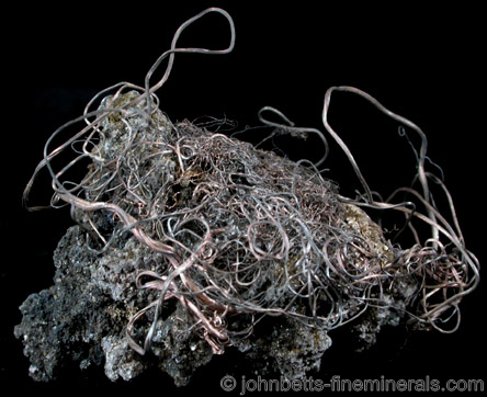 Silver Wires from Chanarcillo District, in Atacama Desert, 50 km south of Copiapo, Atacama, Chile