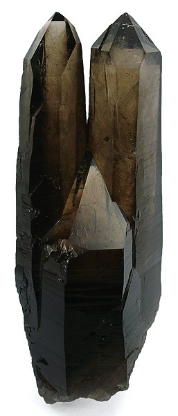 Elongated Double Smoky Quartz from Diamantina, Jequitinhonha valley, Minas Gerais, Southeast Region, Brazil