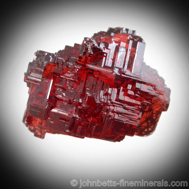 Etched Spessartite Garnet Crystal from Lavra Navegadora, Penha do Norte, Minas Gerais, Brazil