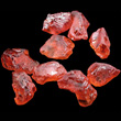 9 Rough Spessartite Crystals