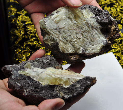 Sunstone in Volcanic Matrix from Oregon