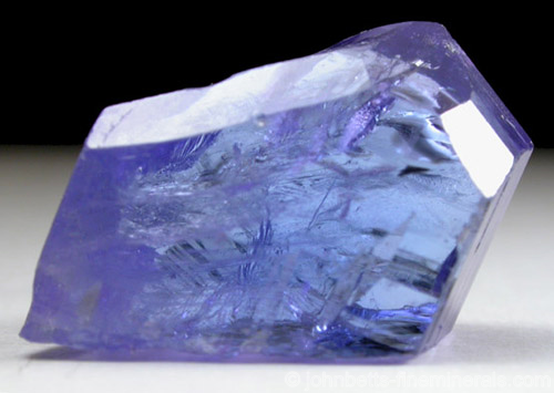 Irregular Tanzanite Crytstal from Merelani Hills, western slope of Lelatama Mountains, Arusha Region, Tanzania