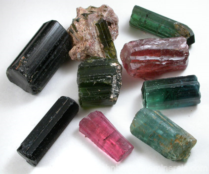 Assorted Tourmaline Colors from Minas Gerais, Brazil
