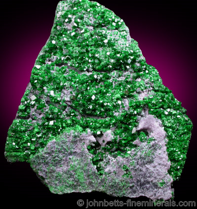 Uvarovite Drusy Matrix from Saranovskoye Mine, Sarany, Permskaya Oblast', Ural Mountains, Russia