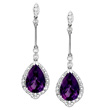 Dangling Amethyst Earrings