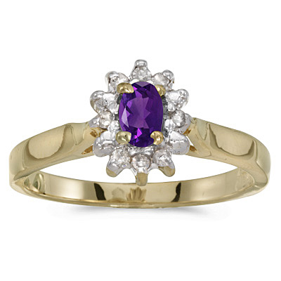 Amethyst Ring in Yellow Gold