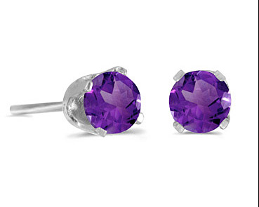 Amethyst Stud Earrings