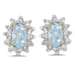 Aquamarine earrings with Diamonds