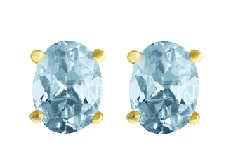 Aquamarine Stud Earrings