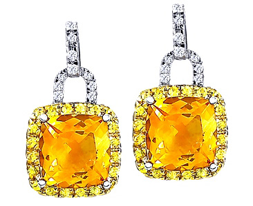 Citrine & Yellow Sapphire Earrings