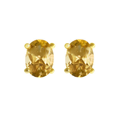 Citrine Vermeil Stud Earrings