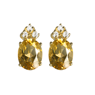 Citrine Vermeil Stud Earrings