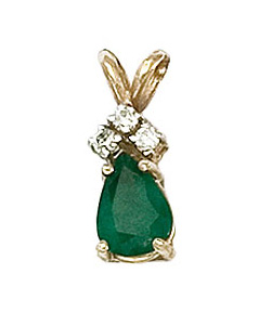 Pearshape Emerald Earring