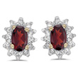 Garnet & Diamond Earrings