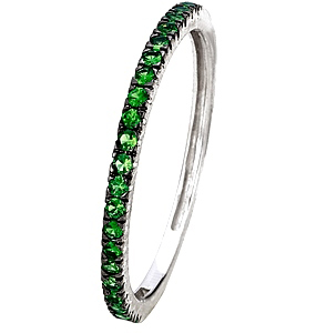 Green Garnet Eternity Band