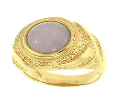 Lavendar Jade Gold Ring