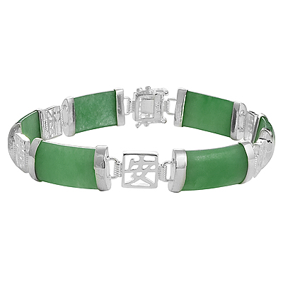 Jade Silver Bracelet