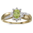 Peridot Ring with Diamonds