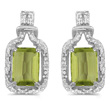 Peridot and Diamond Earrings