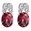 Rhodolite Garnet & White Topaz Earrings