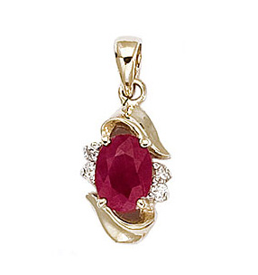 Ruby and Diamond Pendant