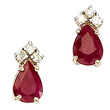 Pearshape Ruby Earrings