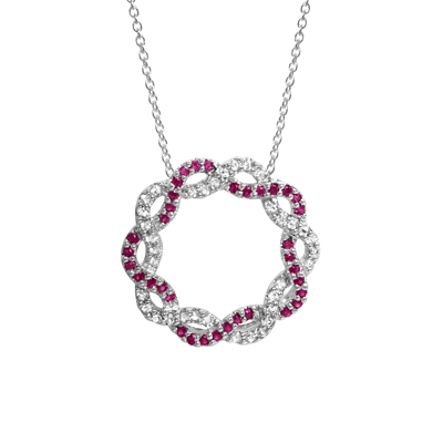 Ruby Circle Pendant