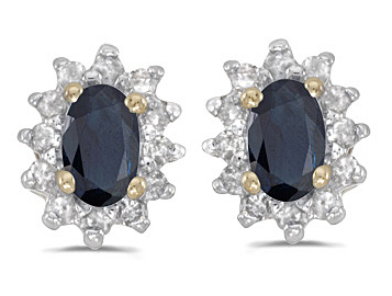 Sapphire Diamond Earrings